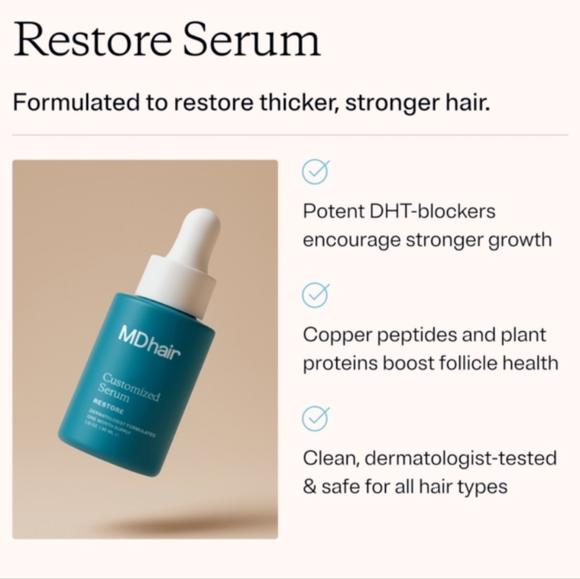 MDHair Customized Hair Care Serum Restore 1 Fl Oz - Picture 2 of 4
